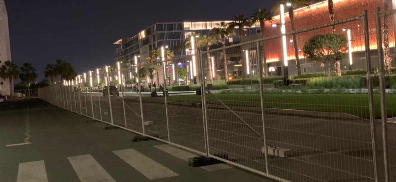 Temporary Heras Fence for Road Works